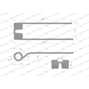 Palec przetrząsarka zastosowanie PZ Vicon WARYŃSKI W-PZ340-12960