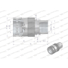 Szybkozłącze hydrauliczne gniazdo M22x1.5 gwint wewnętrzny EURO PUSH-PULL (ISO 7241-A) Waryński-13027