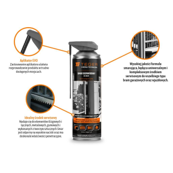 Smar serwisowy do bram  z aplikatorem EVO 500 ml / TEGER-130150