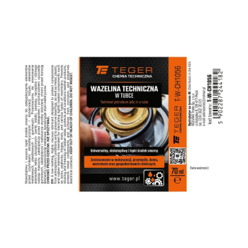 Wazelina techniczna w tubce, 70 ml, Teger (Pakowane po 12 szt)-130382