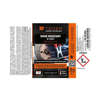 Smar miedziany w tubce, 70 ml, Teger (Pakowane po 12 szt)-130385