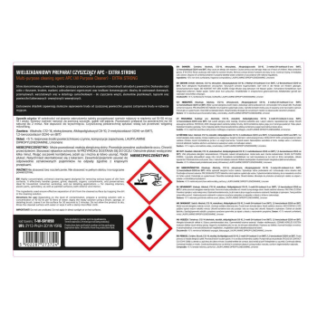 Wielozadaniowy preparat czyszczący APC (All Purpose Cleaner) EXTRA STRONG (koncentrat) 5l, Teger-130485