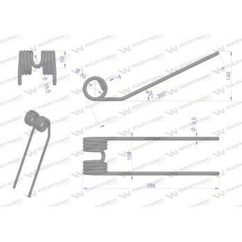 Palec przetrząsarka zastosowanie Kuhn WARYŃSKI W-58505210-13052