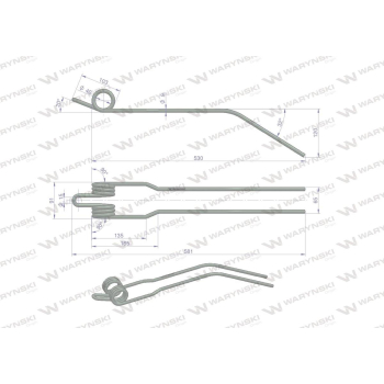 Palec zgrabiarka zastosowanie Deutz Fahr VF16600387.86 WARYŃSKI W-16600387-13054