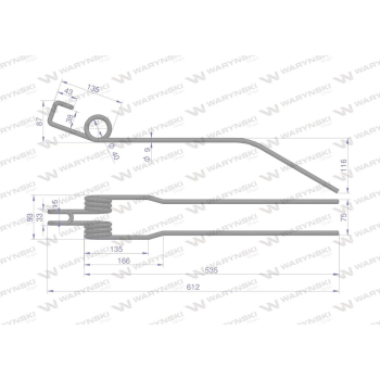 Palec zgrabiarka zastosowanie Deutz Fahr WARYŃSKI W-16504331-13057