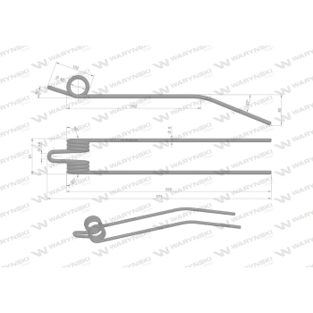 Palec zgrabiarka zastosowanie Deutz Fahr WARYŃSKI W-16502731-13060