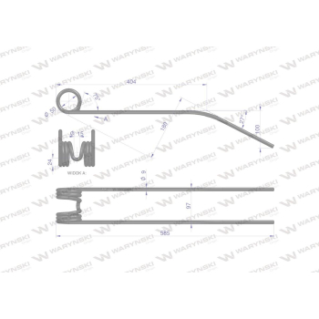 Palec zgrabiarka zastosowanie Deutz Fahr WARYŃSKI W-16606394-13066