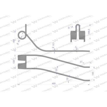 Palec zgrabiarka zastosowanie Kuhn WARYŃSKI W-57701700-13070