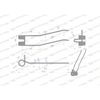 Palec zgrabiarka zastosowanie Kuhn WARYŃSKI W-57644010-13073