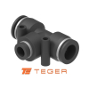 Trójnik wtykowy tekalan  redukcyjny 2x8mm / 1x6mm TEGER,