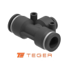Trójnik wtykowy tekalan  redukcyjny 2x8mm / 1x6mm TEGER,-131564