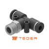 Trójnik wtykowy tekalan  z gwintem zewnętrznym  u góry 12mm x 3/8" TEGER,