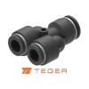 Trójnik wtykowy tekalan  redukcyjny 2x6mm / 1x4mm TEGER,