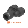 Trójnik wtykowy tekalan  redukcyjny 2x10mm / 1x6mm TEGER,-131708