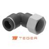 Kolanko wtykowe tekalan  z gwintem wewnętrznym 8mm x 3/8" TEGER,