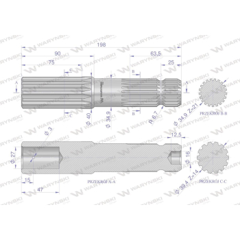 Końcówka WOM 1000 obr/min C-385 Waryński-131317