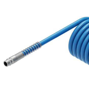 Przewód spiralny kompletny tekalan Poliuretan PU 12X8mm 10bar do kompresora sprężarki L-10mb Niebieski TEGER-131510