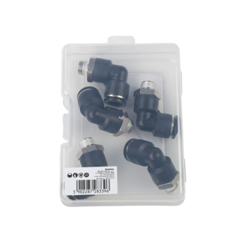 Kolanko wtykowe tekalan  z gwintem zewnętrznym  12mm x 1/4