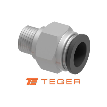 Złączka prosta wtykowa tekalan z gwintem zewnętrznym  12mm x 3/8" TEGER,