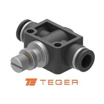 Zawór dławiąco-zwrotny wtykowy tekalan 6mm TEGER,