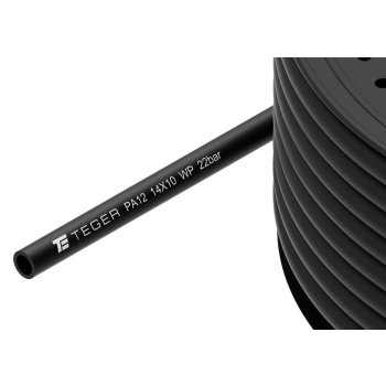 Wąż  tekalan Poliamid PA12 14X10mm 22bar Czarny TEGER,-131791