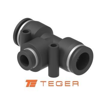 Trójnik wtykowy tekalan  redukcyjny 2x10mm / 1x8mm TEGER,