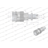 Szybkozłącze hydrauliczne gniazdo long z eliminatorem ciśnienia M18x1.5 gwint zew. EURO PUSH-PULL (9100818GL) (ISO 72