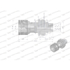 Szybkozłącze hydrauliczne gniazdo long z eliminatorem ciśnienia M22x1.5 gwint zewnętrzny EURO (504900) (9199822G/ST)