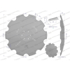 Talerz uzębiony Z-10 fi 620mm, mocowanie 6 / 125mm grubość 6mm, zastosowanie Horsch 00311103, Waryński-132888