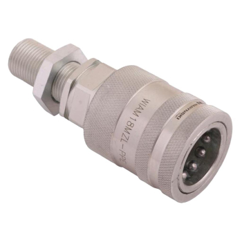 Szybkozłącze hydrauliczne gniazdo long z eliminatorem ciśnienia M18x1.5 gwint zew. EURO PUSH-PULL (9100818GL) (ISO 7241-A) Waryński (opakowanie 10szt)