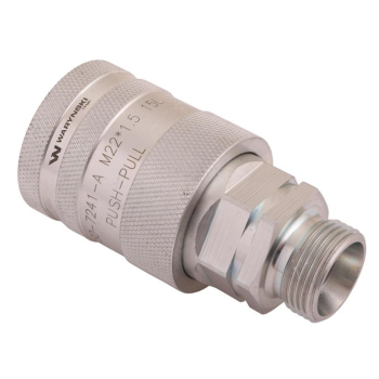 Szybkozłącze hydrauliczne gniazdo z eliminatorem ciśnienia M22x1.5 gwint zew. EURO PUSH-PULL (9100822G) (ISO 7241-A) 