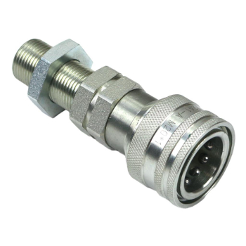 Szybkozłącze hydrauliczne gniazdo z eliminatorem ciśnienia long M18x1.5 gwint zewnętrzny EURO (9100818GL) (ISO 7241-A) Waryński (opakowanie 10szt)