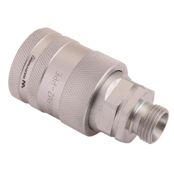 Szybkozłącze hydrauliczne gniazdo z eliminatorem ciśnienia M18x1.5 gwint zew. EURO PUSH-PULL (9100818G) (ISO 7241-A) 