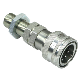 Szybkozłącze hydrauliczne gniazdo z eliminatorem ciśnienia long M22x1.5 gwint zewnętrzny EURO (9100822GL) (ISO 7241-A) Waryński (opakowanie 10szt)