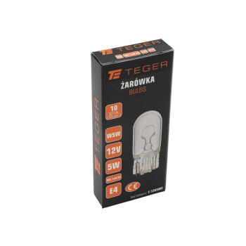 Żarówka 12V 5W całoszklana W2.1x9.5d TEGER,-132345