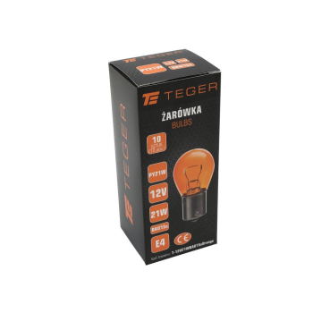 Żarówka Orange 12V 21W Orange BAU15s TEGER,-132414