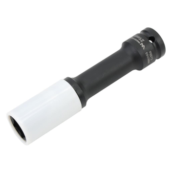 Nasadka udarowa, 1/2 ze stali CrMo 21mm długa 150mm z osłoną z tworzywa do felg aluminiowych