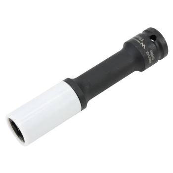Nasadka udarowa, 1/2 ze stali CrMo 19mm długa 150mm z osłoną z tworzywa do felg aluminiowych