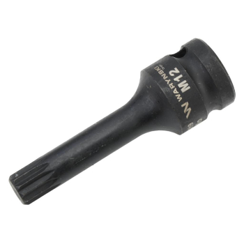 Nasadka udarowa 1/2", bit spline M12 ze stali CrMo, Waryński
