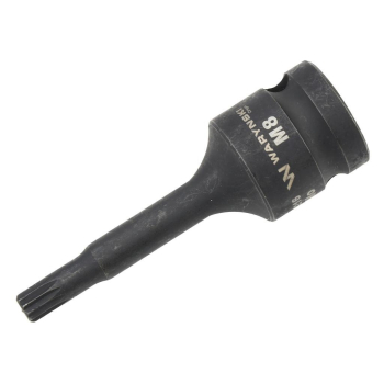 Nasadka udarowa 1/2", bit spline M8 ze stali CrMo, Waryński