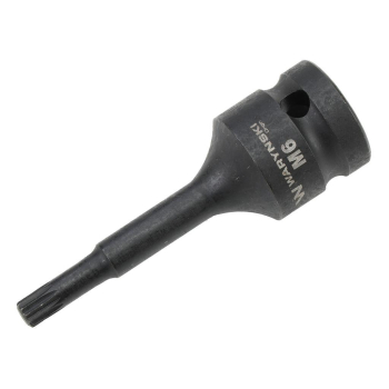 Nasadka udarowa 1/2", bit spline M6 ze stali CrMo, Waryński