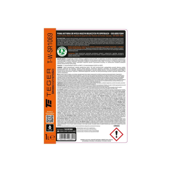 Piana aktywna do mycia maszyn rolniczych po opryskach - BIO AGRO FOAM, koncentrat 1l, Teger-132936