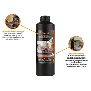 Piana aktywna do mycia maszyn rolniczych po opryskach - BIO AGRO FOAM, koncentrat 1l, Teger-132937