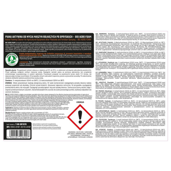 Piana aktywna do mycia maszyn rolniczych po opryskach - BIO AGRO FOAM, koncentrat 5l, Teger-132939
