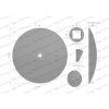 Talerz gładki fi 610 otwór 35x35 stal borowa 8mm Waryński-13579