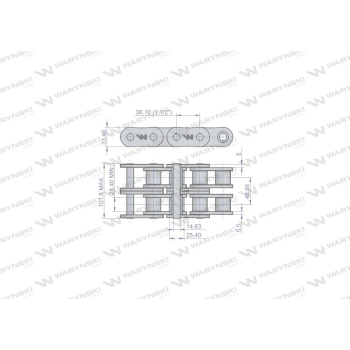Łańcuch rolkowy 24B-2-35Ps obrotu zastosowanie Cyklop 503496014 Waryński-13620