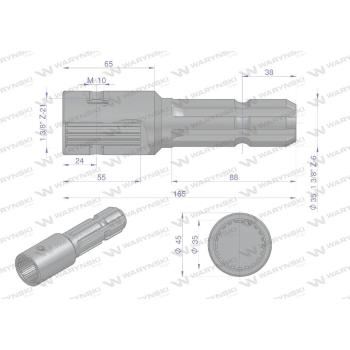 Redukcja adapter z otworem zabezpieczającym 1 3/8