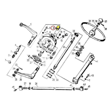 Tulejka obudowy mechanizmu kierowniczego wąska C-330-1434