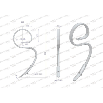 Ząb sprężynowy 013 32X10 Waryński-14681
