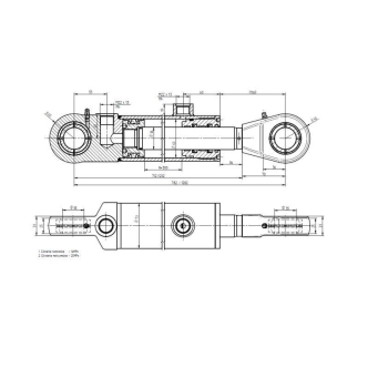Cylinder hydrauliczny CJ2F-63/36-500Z (dwustronny) do Ładowacz TUR Kraj-14714